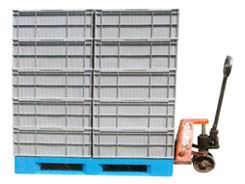 叉車、塑料托盤、塑料周轉(zhuǎn)箱的配合使用場(chǎng)景